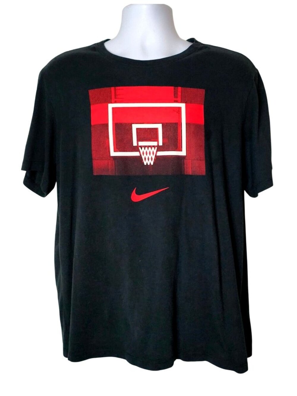 Nike Mens L Tee Black Basketball Graphic Dri-FIT Casual Sporty Athleisure SS